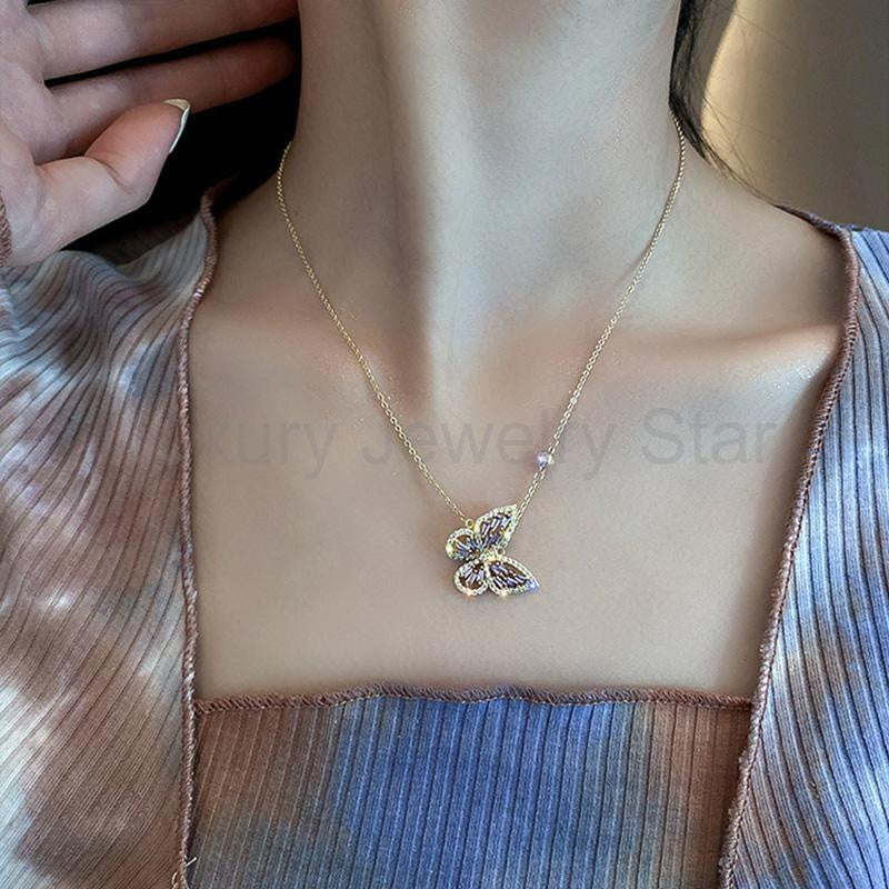 Hollow Butterfly Necklace - image 4