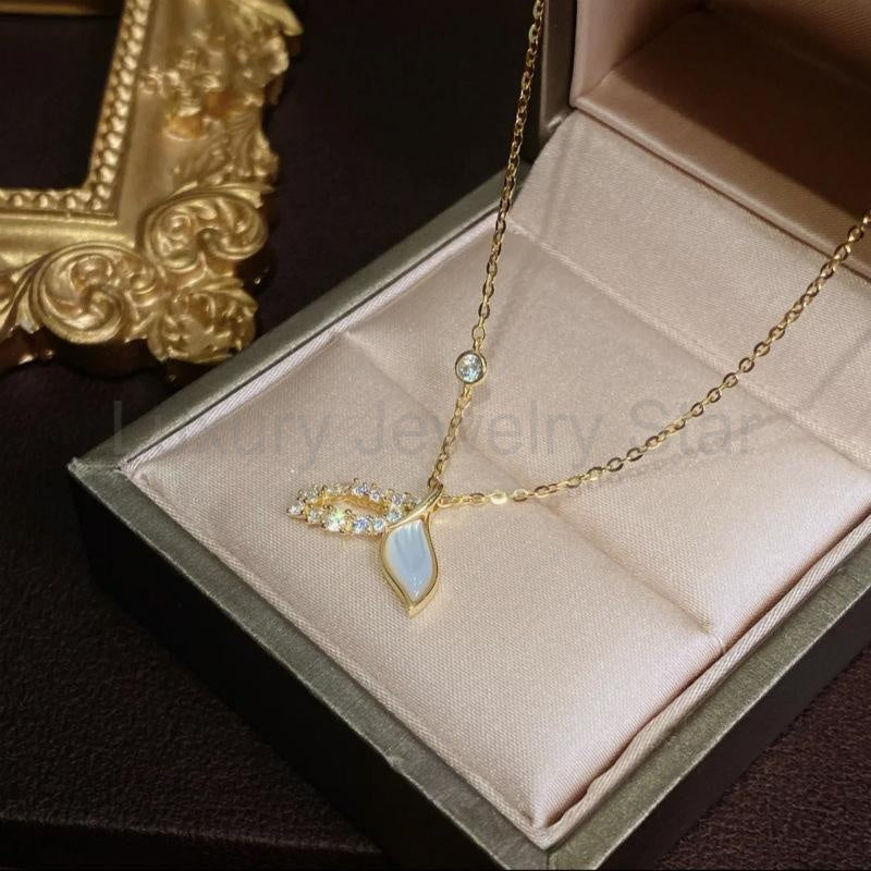 2025 Micro Inlaid Mother Shellfish Tail Necklace - image 3