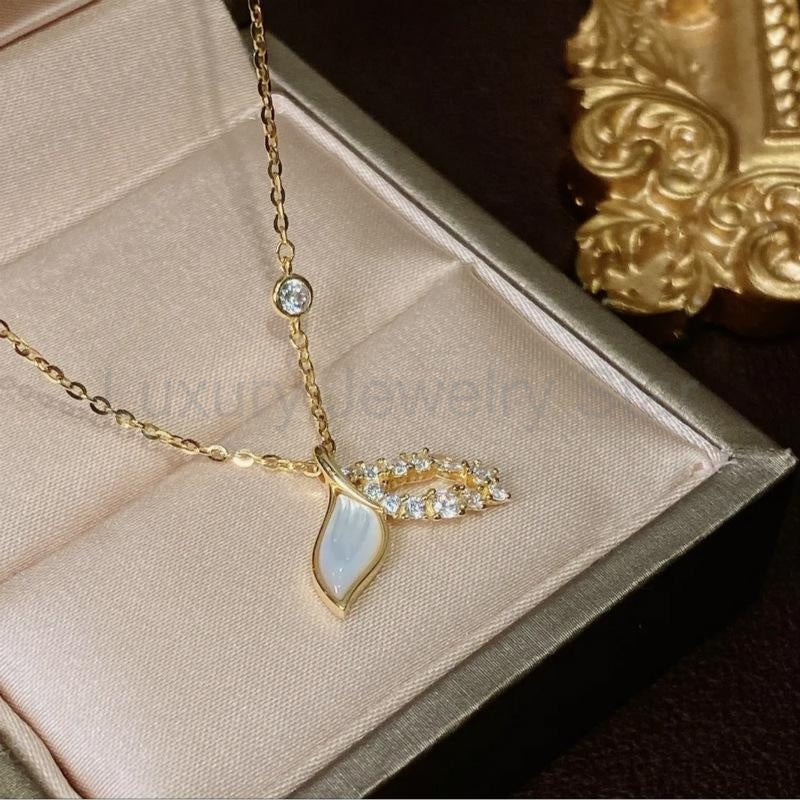 2025 Micro Inlaid Mother Shellfish Tail Necklace - image 4