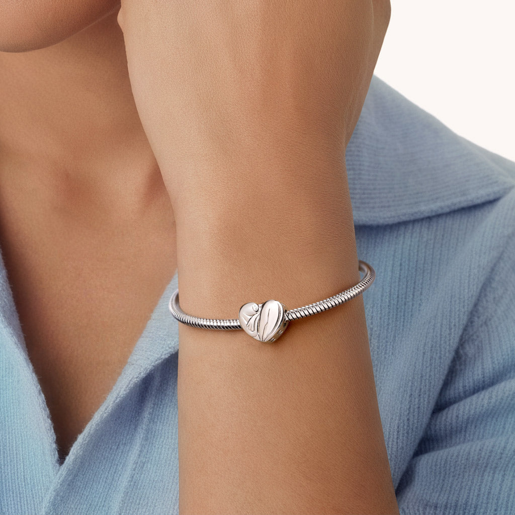 Gnoce Self-Love Heart Personalized Photo Charm