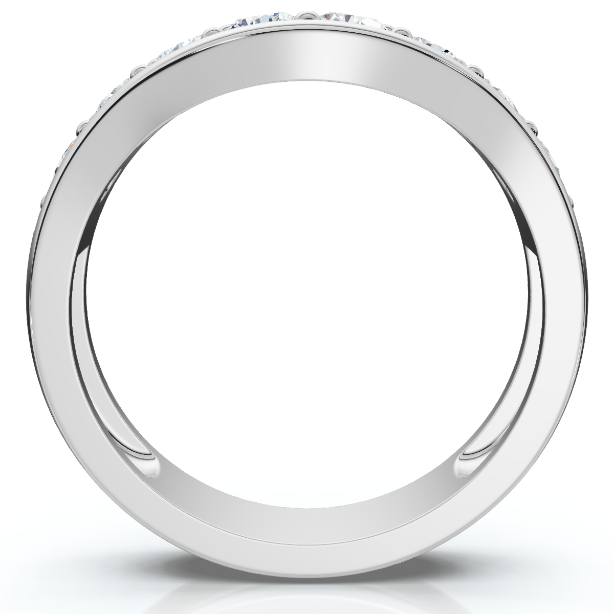 5/8Ct Diamond Curved Wedding Anniversary Band 14k Gold Lab Grown