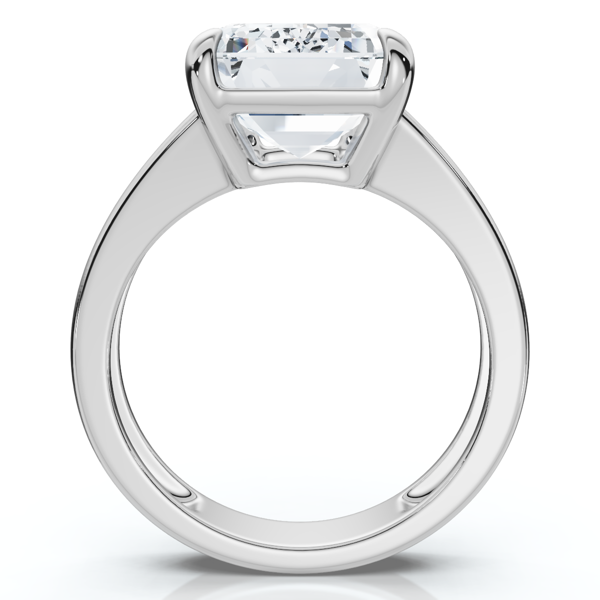 Certified 6Ct Emerald Cut Stephanie Diamond Engagement Ring 14k Gold Lab Grown