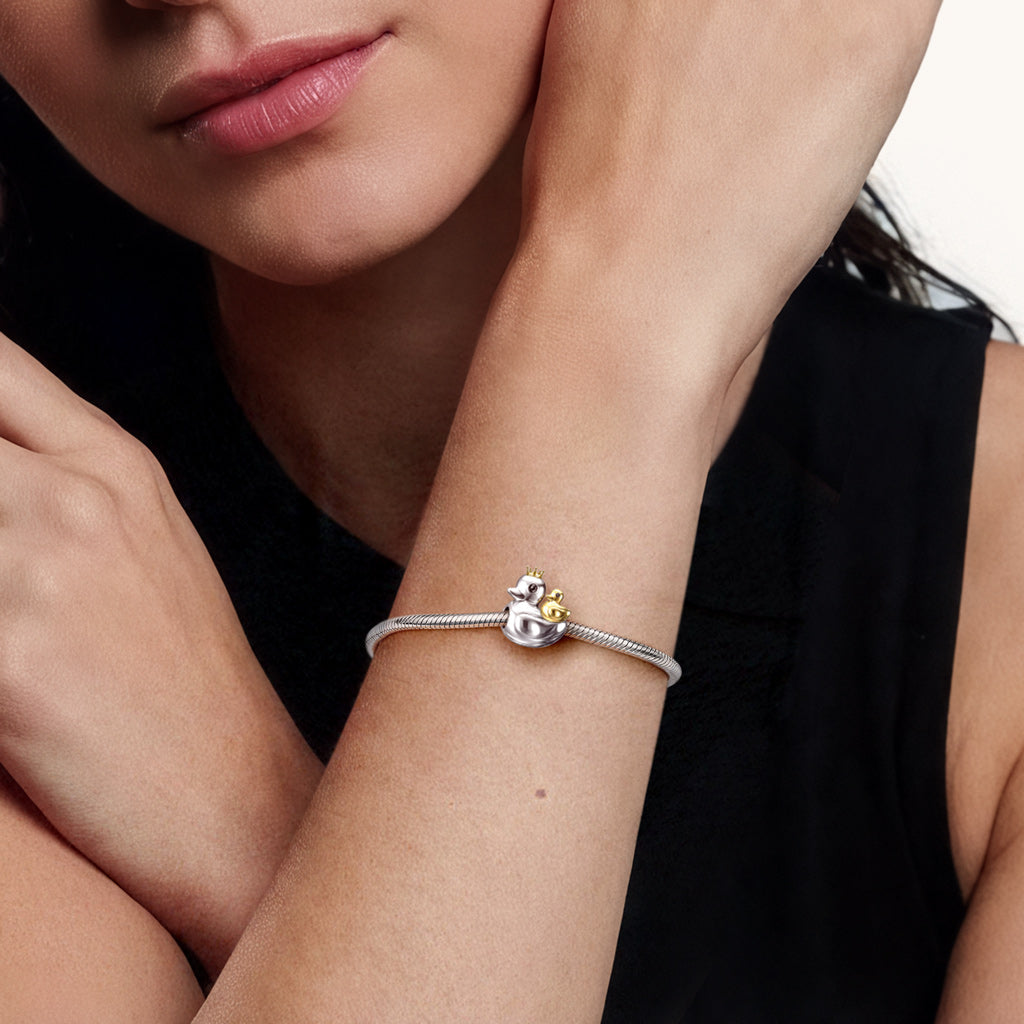 Gnoce Mother's Day Little Yellow Duck Mother-Child Charm