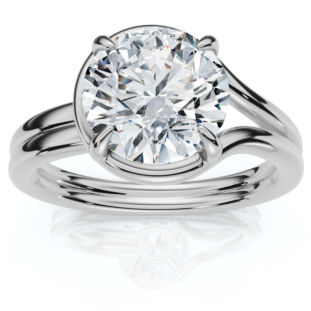 Certified 2Ct Blaire Diamond Knot Solitaire Engagement RIng 14k Gold Lab Grown