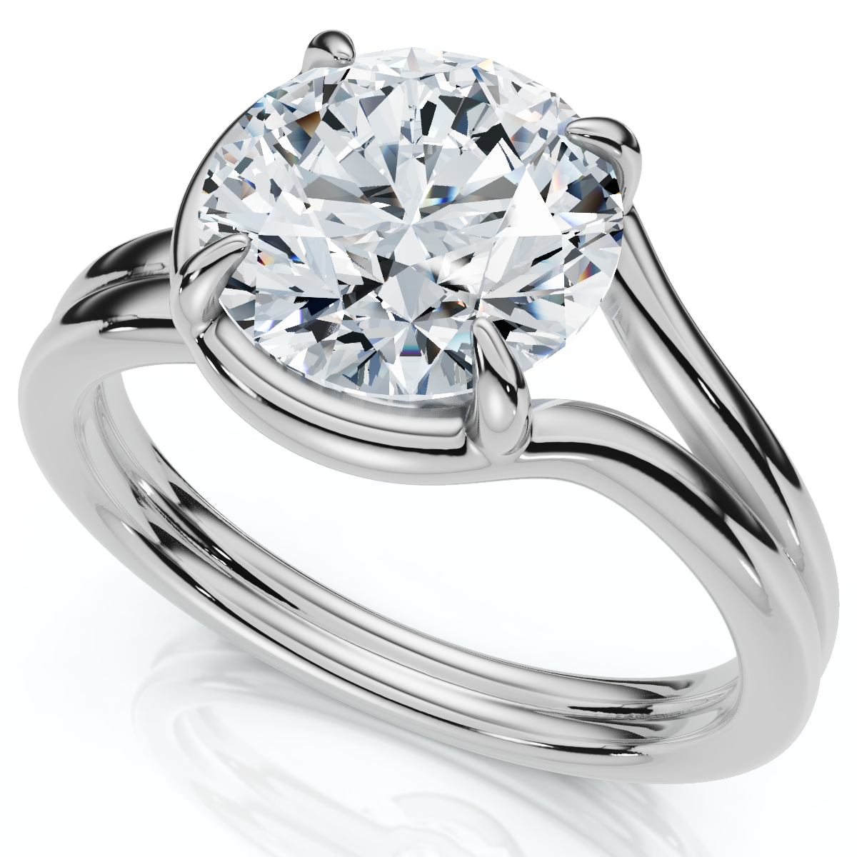 Certified 2Ct Blaire Diamond Knot Solitaire Engagement RIng 14k Gold Lab Grown