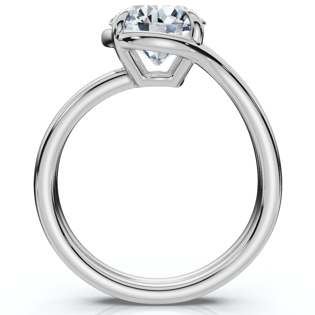 Certified 2Ct Blaire Diamond Knot Solitaire Engagement RIng 14k Gold Lab Grown