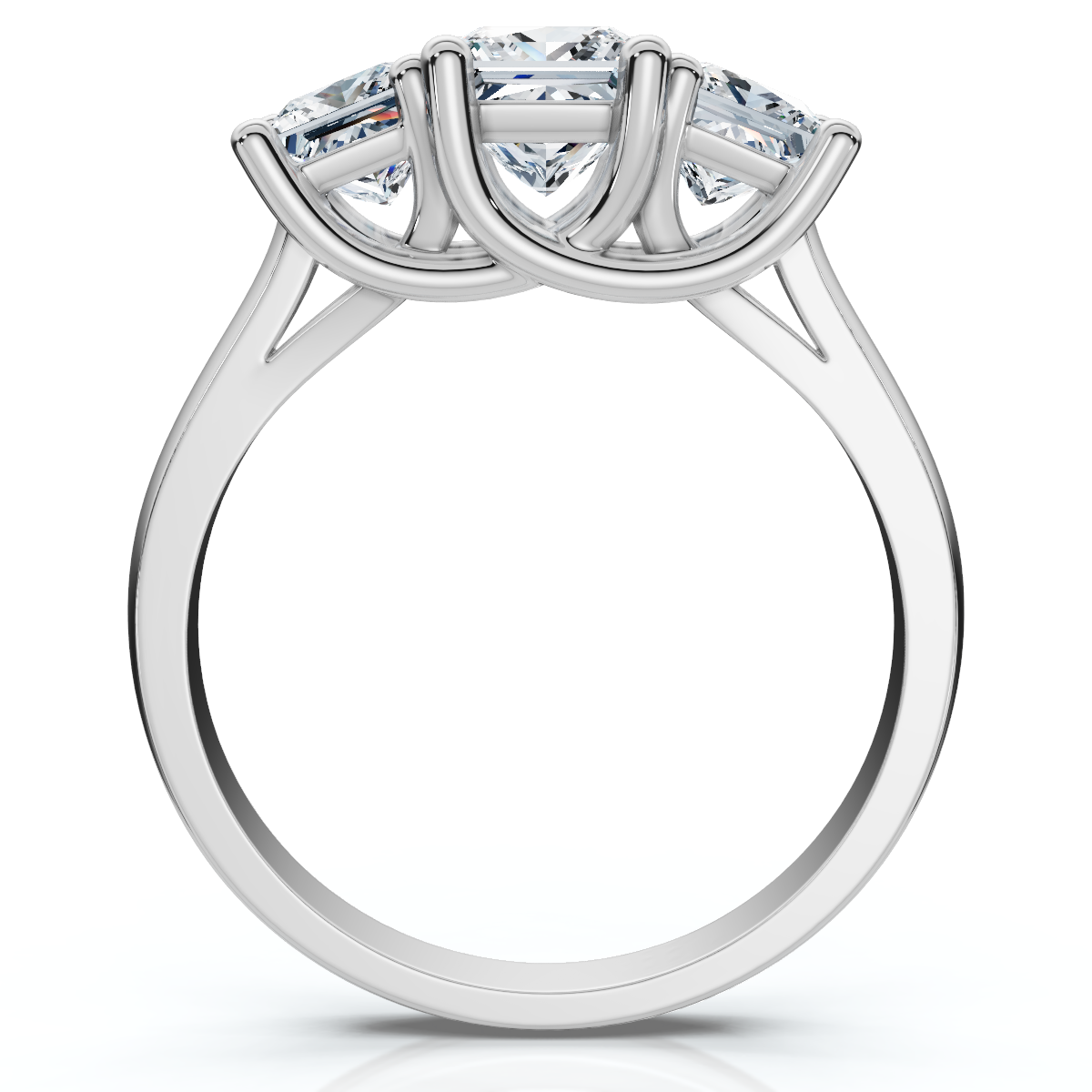 1 1/2Ct Princess Cut Diamond May Engagement 3-Stone Ring 14k Gold Lab Grown