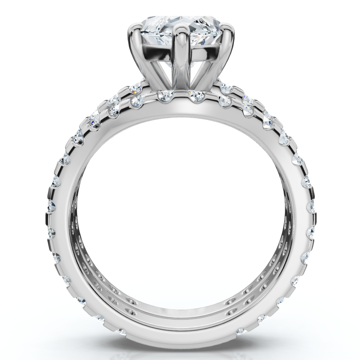 Certified 4 1/2Ct Marquise Diamond Wedding Engagement Ring Set 14k Gold Lab Grow