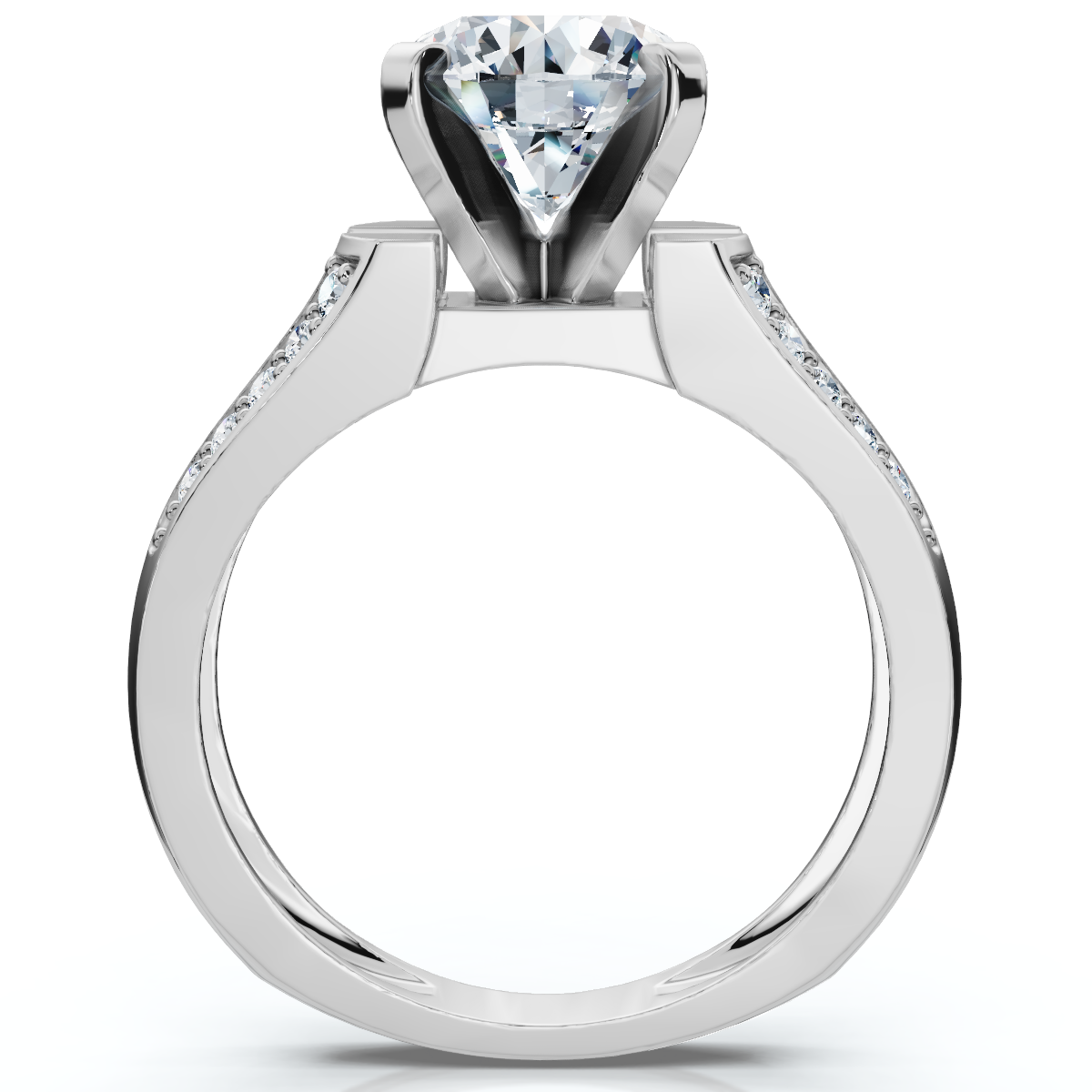 Certified 2 1/5Ct Alexa Diamond Engagement Ring 14k Gold Lab Grown (2ct center)