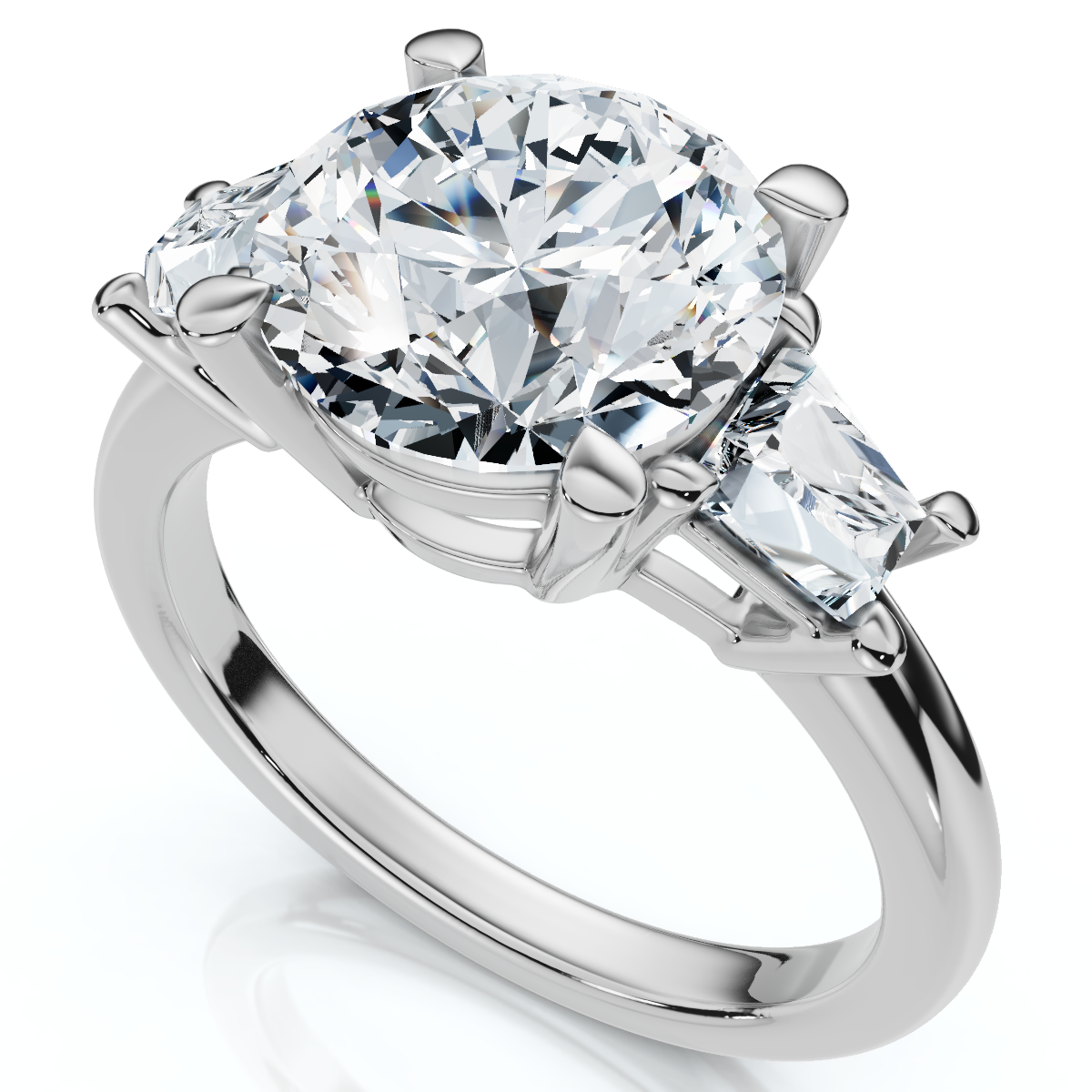 Certified 3 3/4Ct Kiran Diamond Engagement Ring 14k Gold