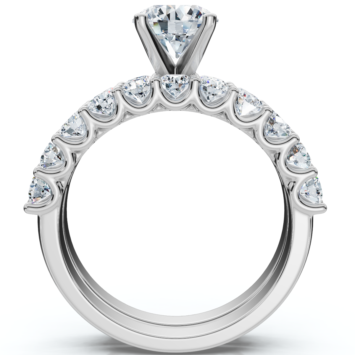 2 1/2Ct Celeste Diamond Engagement Ring Set 10K Gold Lab Grown
