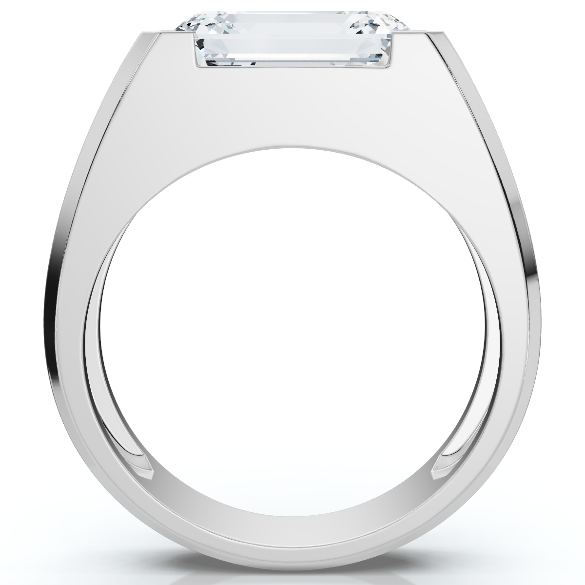 Certified 4Ct Men's Gabriel Emerald Diamond Ring 10k Gold Lab Grown