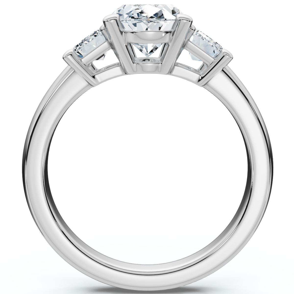 Certified 2 3/4Ct Jenn Oval Diamond Engagement Ring 14k Gold or Platinum Lab