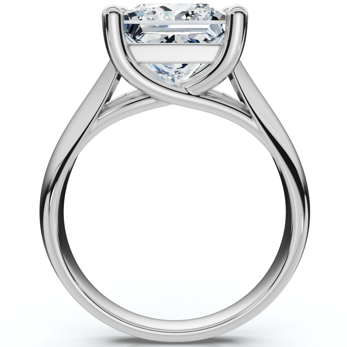 Certified 3Ct Celestia Princess Cut Diamond Engagement Ring 14k Gold Lab Grown