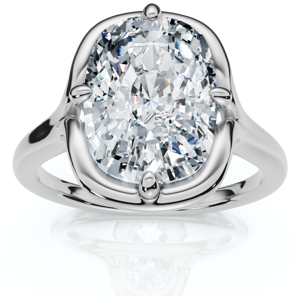 Certified 3Ct Sylva Elongated Cushion Diamond Engagement Ring 14k Gold Lab Grown