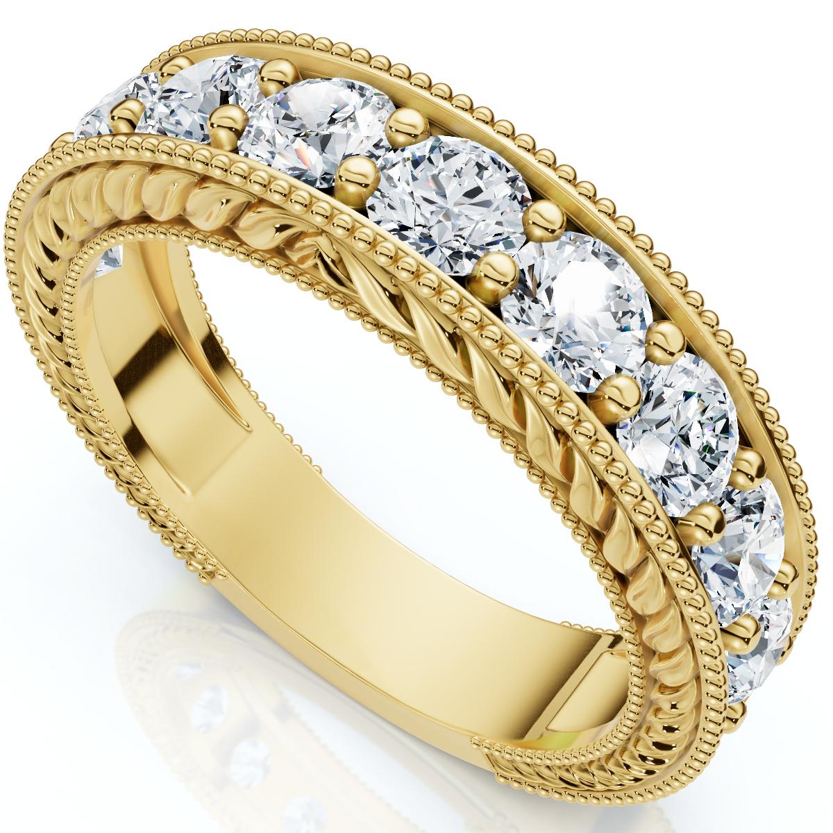 1Ct Heather Diamond Vintage Wedding Ring 10k Gold Lab Grown