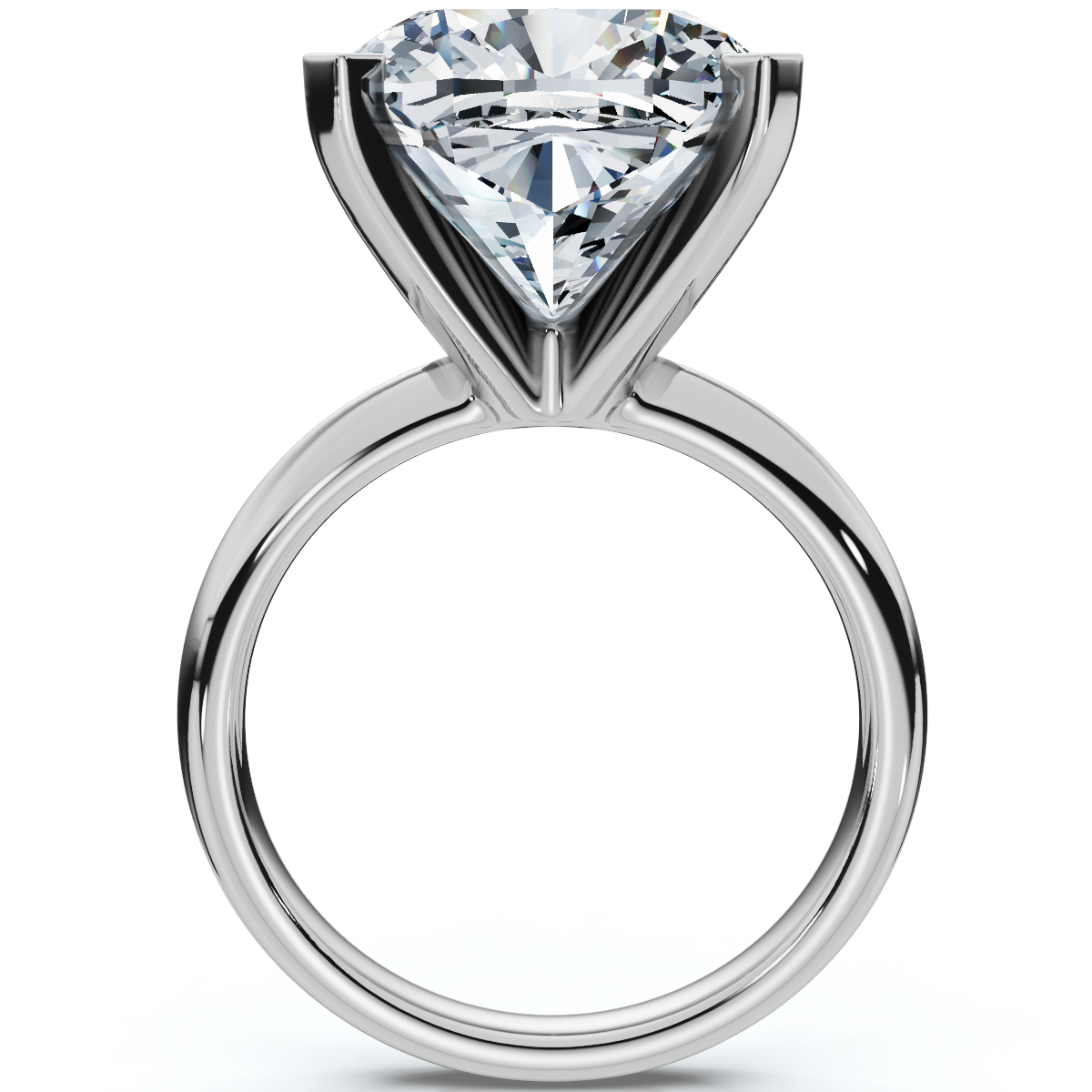 Certified 7Ct Cushion Diamond Engagement Ring 14k Gold Lab Grown