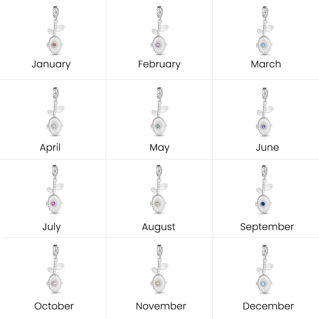 Gnoce  Customized Birthstone Seed Pendant Dangle Charm