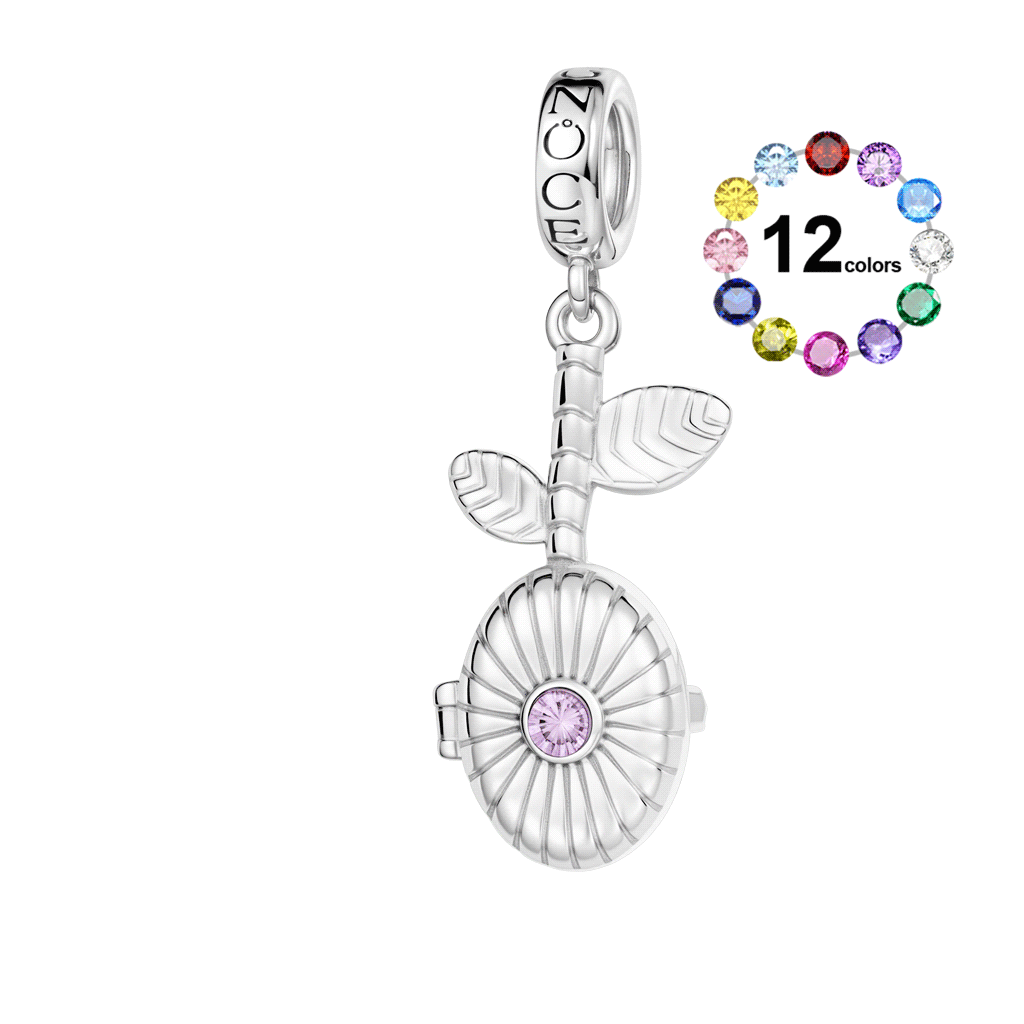 Gnoce  Customized Birthstone Seed Pendant Dangle Charm