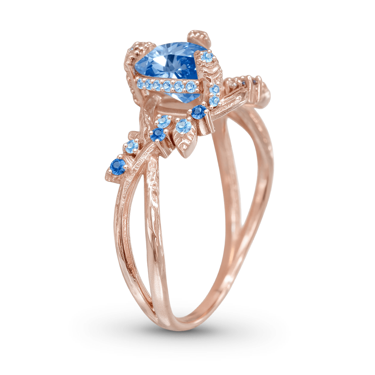 Gonce Nature-Inspired Vine Pear-Cut Engagement Ring