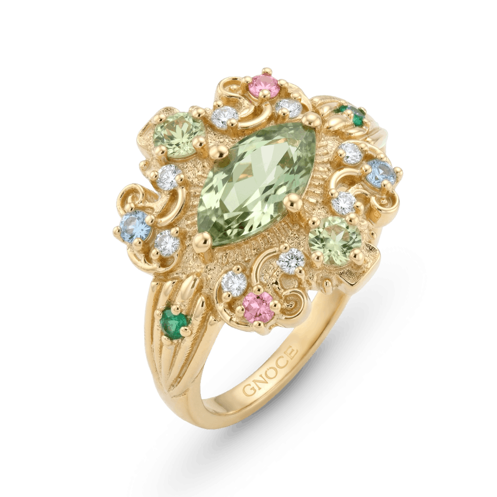 Gnoce  Garden Marquise-Cut Engagement Ring