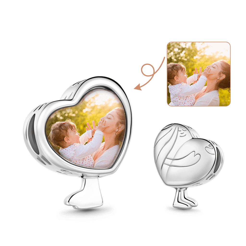 Gnoce Mother's Day Heartwarming Personalized Photo Charm