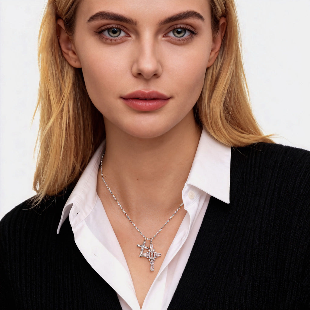 Gnoce  Cross Pendant Necklace