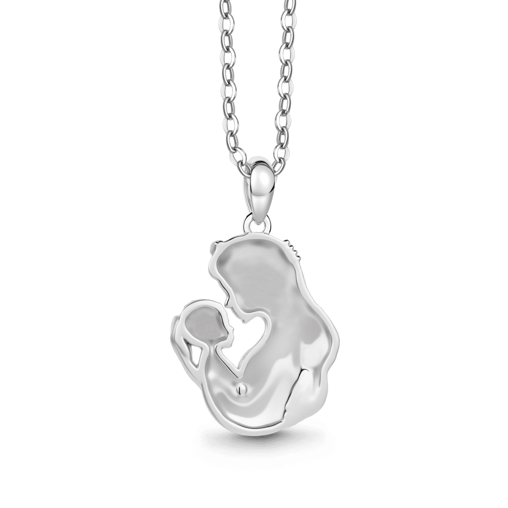 Gnoce  Mother Embraces Baby Pendant Necklace
