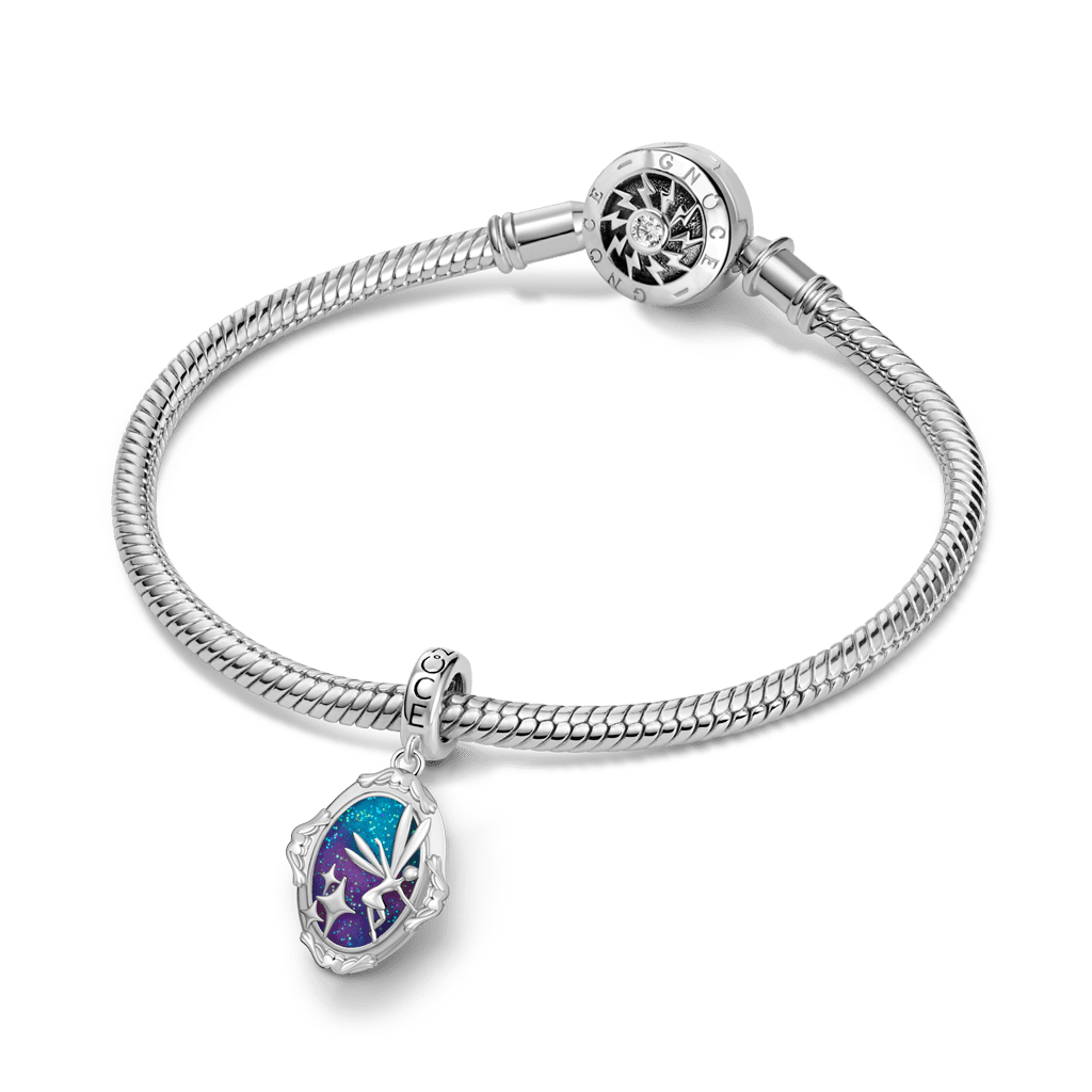 Gnoce Glow-in-the-Dark Fairy Charm Platinum-plated Silver Blend