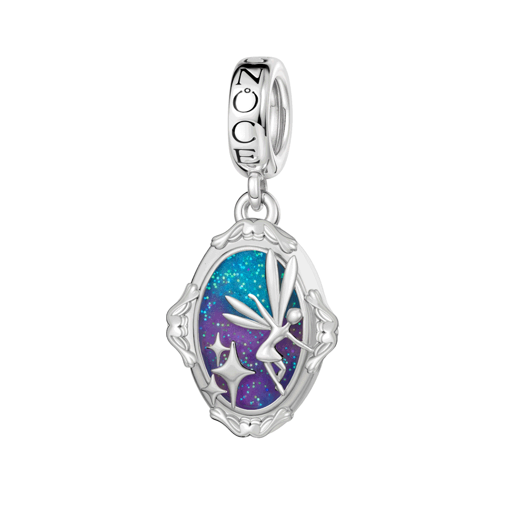 Gnoce Glow-in-the-Dark Fairy Charm Platinum-plated Silver Blend