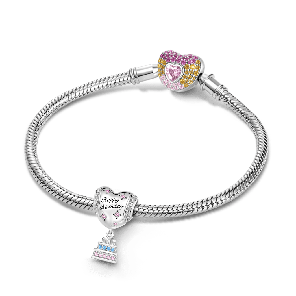 Gnoce  Balloon Cake Charm Platinum-plated Silver Blend