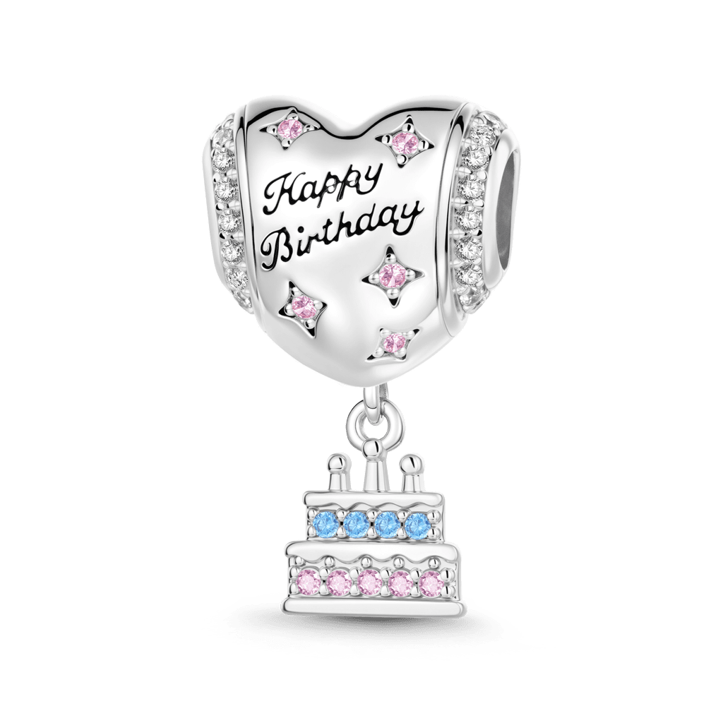 Gnoce  Balloon Cake Charm Platinum-plated Silver Blend