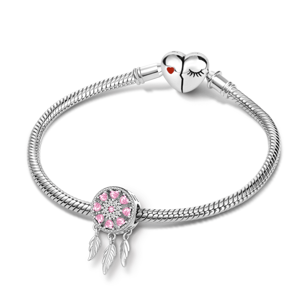 Gnoce  Dreamcatcher Charm Platinum-plated Silver Blend