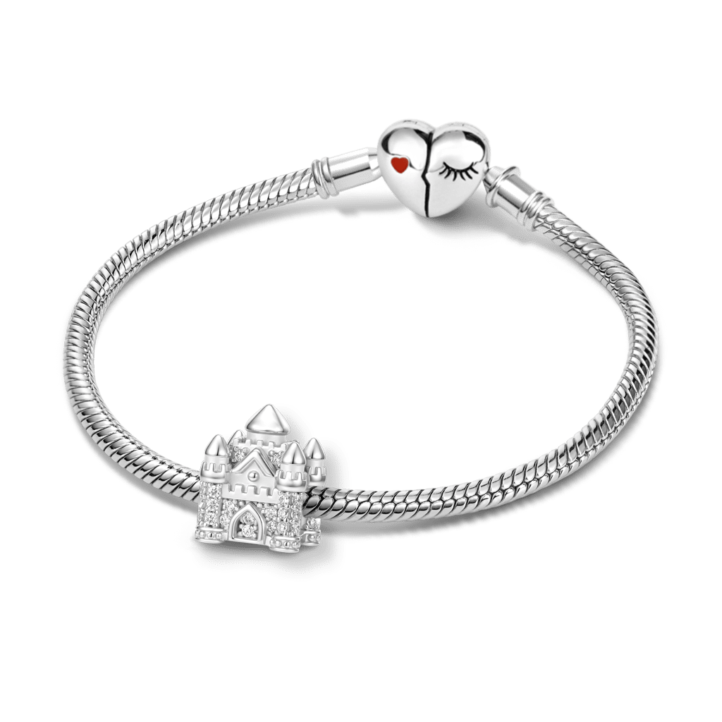 Gnoce  Castle Charm Platinum-plated Silver Blend