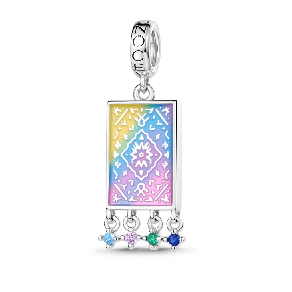 Gnoce  Persian Carpets Personalized Photo Charm Platinum-plated Silver Blend