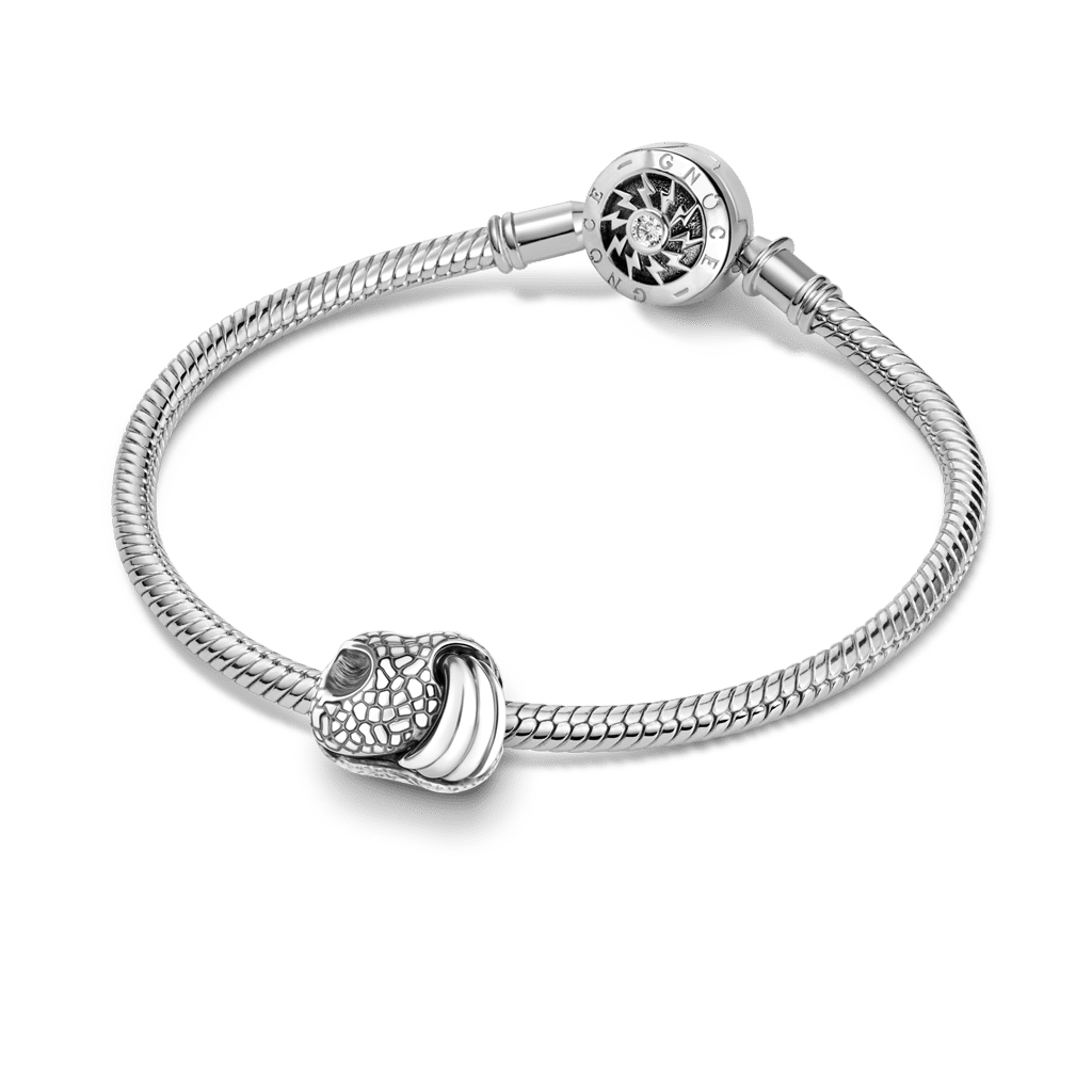 Gnoce  Engravable Nose Tongue Charm Platinum-plated Silver Blend