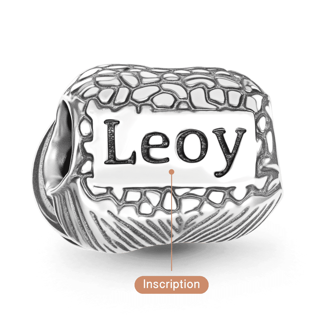 Gnoce  Engravable Nose Tongue Charm Platinum-plated Silver Blend