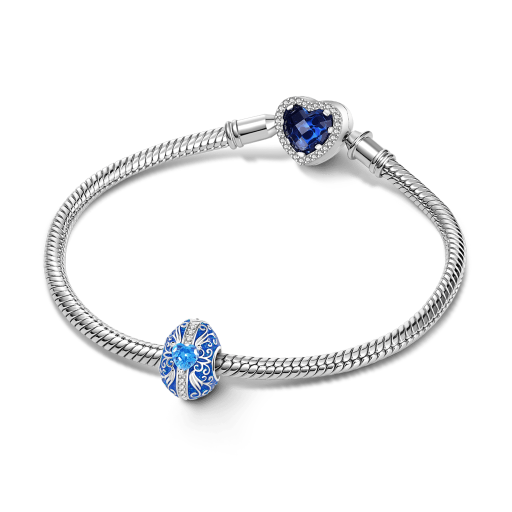 Gnoce  Easter Egg Charm Platinum-plated Silver Blend