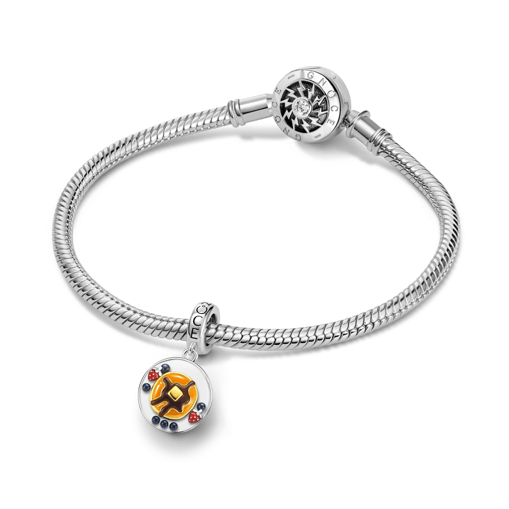 Gnoce  Pancake Charm Platinum-plated Silver Blend