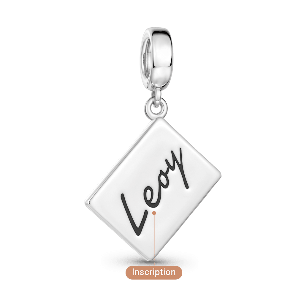 Gnoce  Rotatable Vinyl Records Engravable Charm Platinum-plated Silver Blend