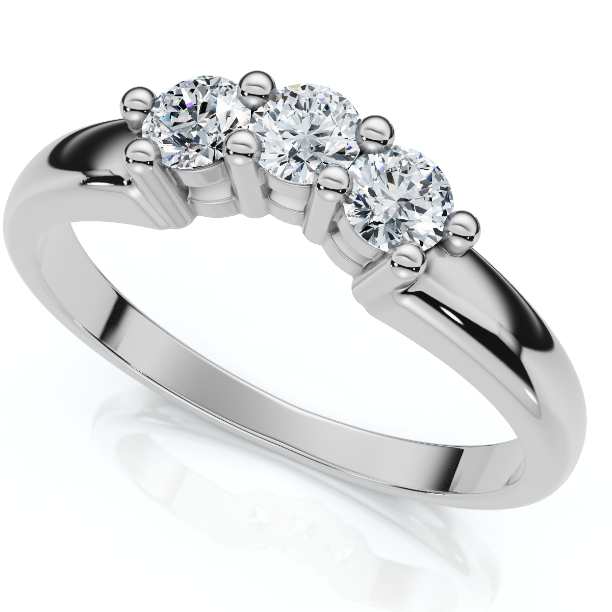 Curved Women's Diamond Wedding Ring 14k Gold Lab Grown