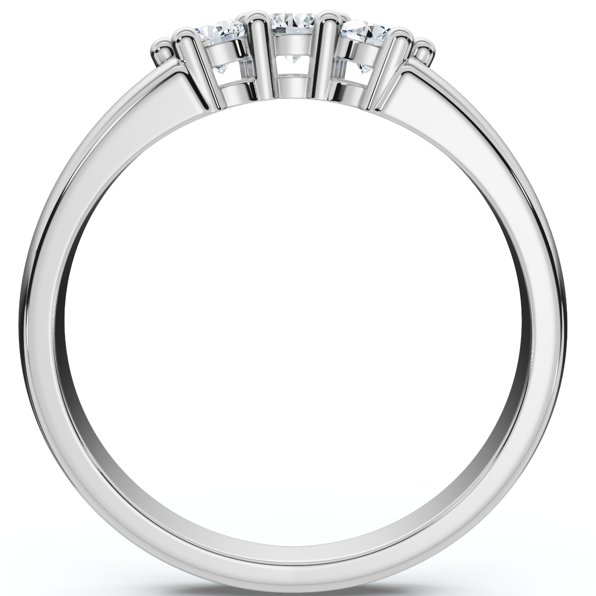 Curved Women's Diamond Wedding Ring 14k Gold Lab Grown