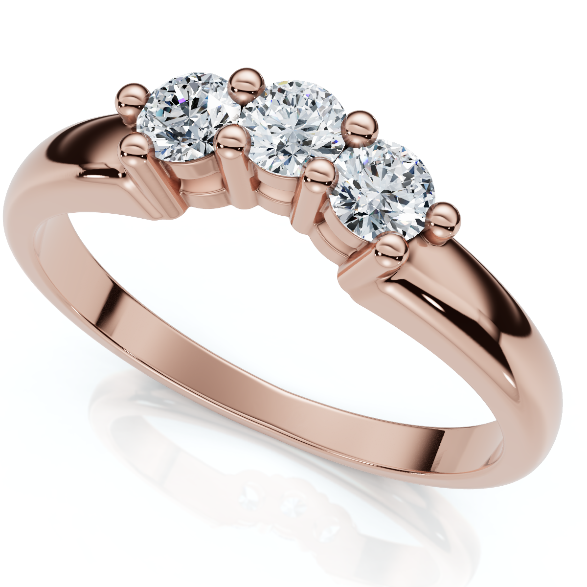 Curved Women's Diamond Wedding Ring 14k Gold Lab Grown