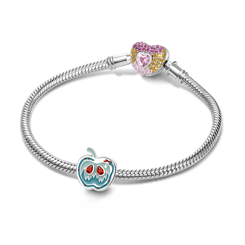 Gnoce  Half An Apple Charm Platinum-plated Silver Blend