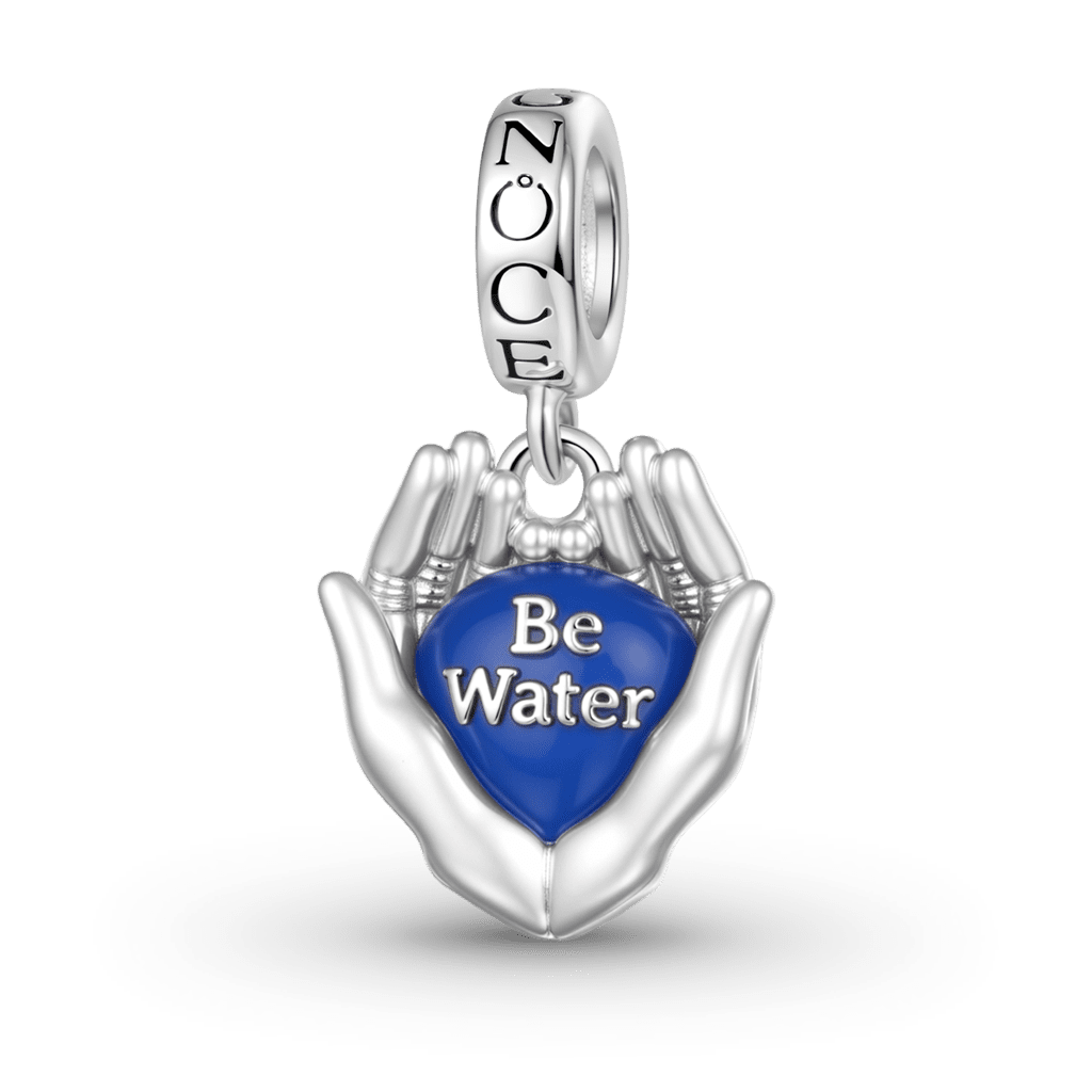 Gnoce  Cupping Water Charm Platinum-plated Silver Blend