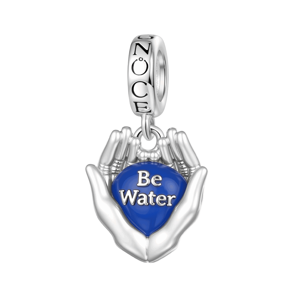 Gnoce  Cupping Water Charm Platinum-plated Silver Blend