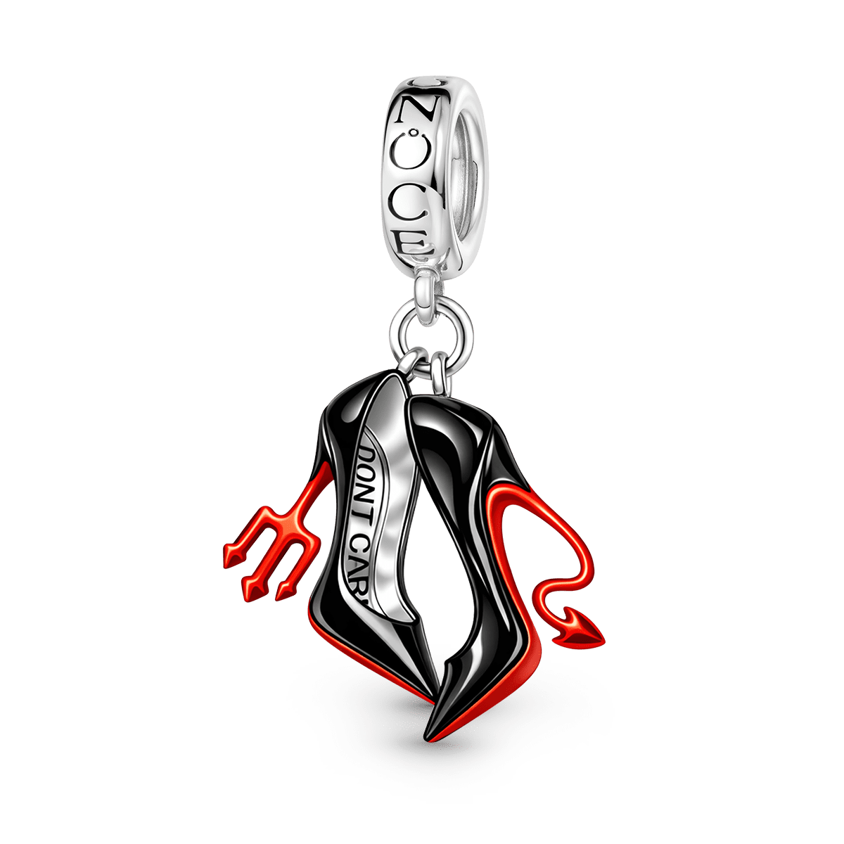 Gnoce  Devil's High Heels Charm Platinum-plated Silver Blend
