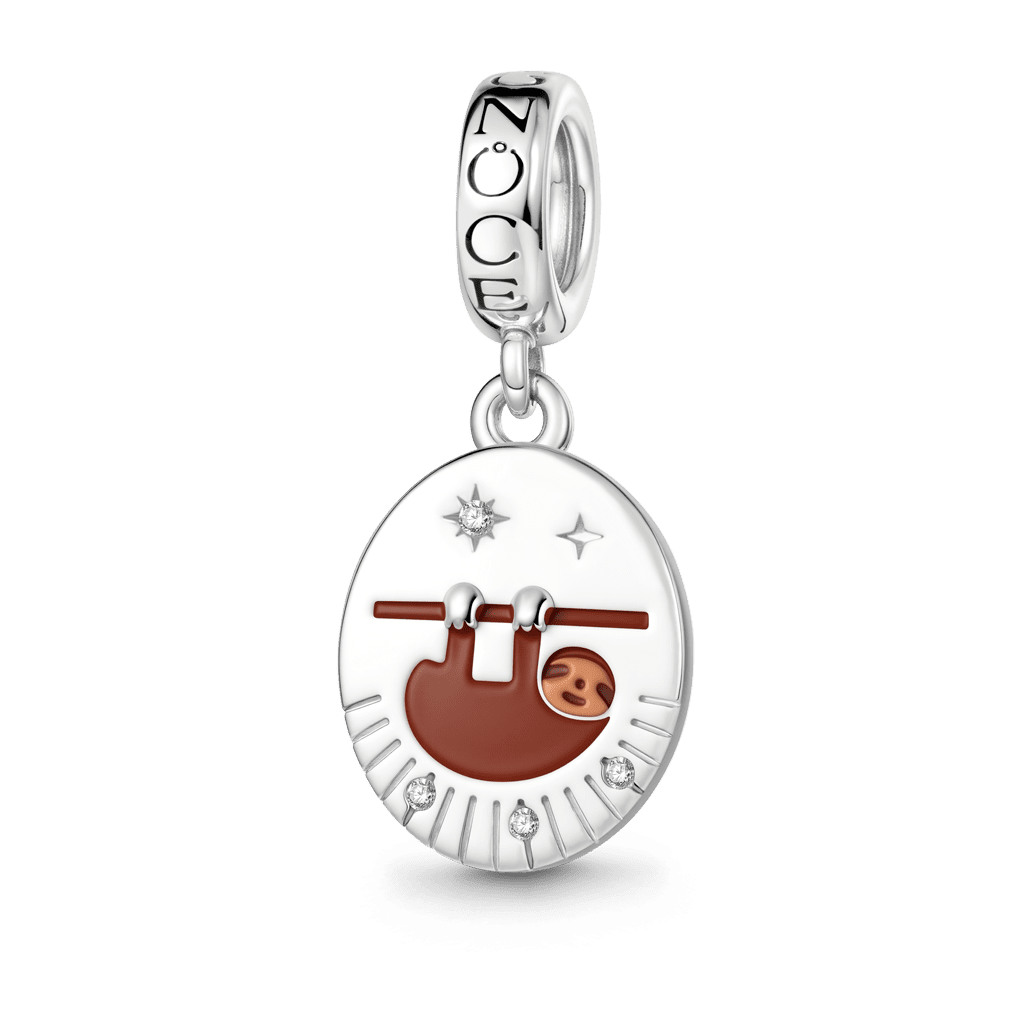 Gnoce  Sloth Charm Platinum-plated Silver Blend