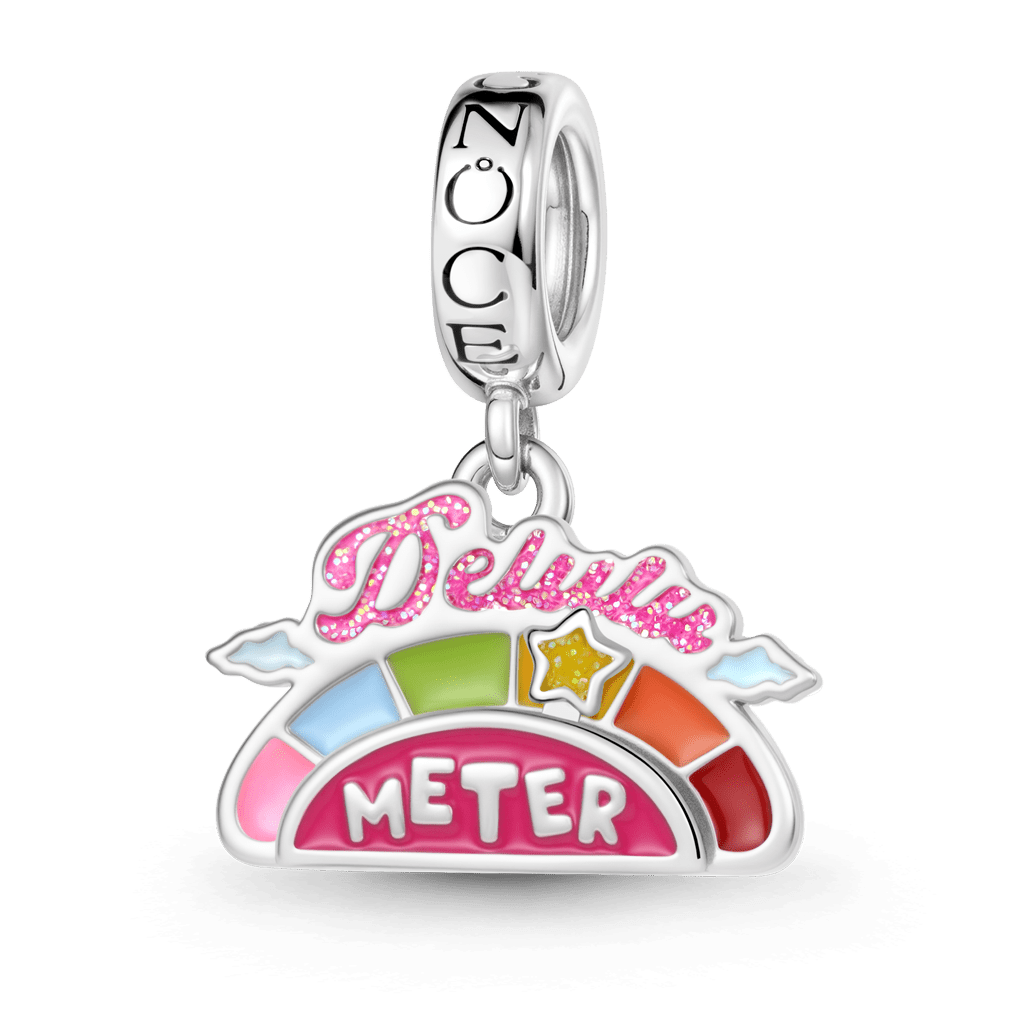 Gnoce  Delulu Meter Charm Platinum-plated Silver Blend