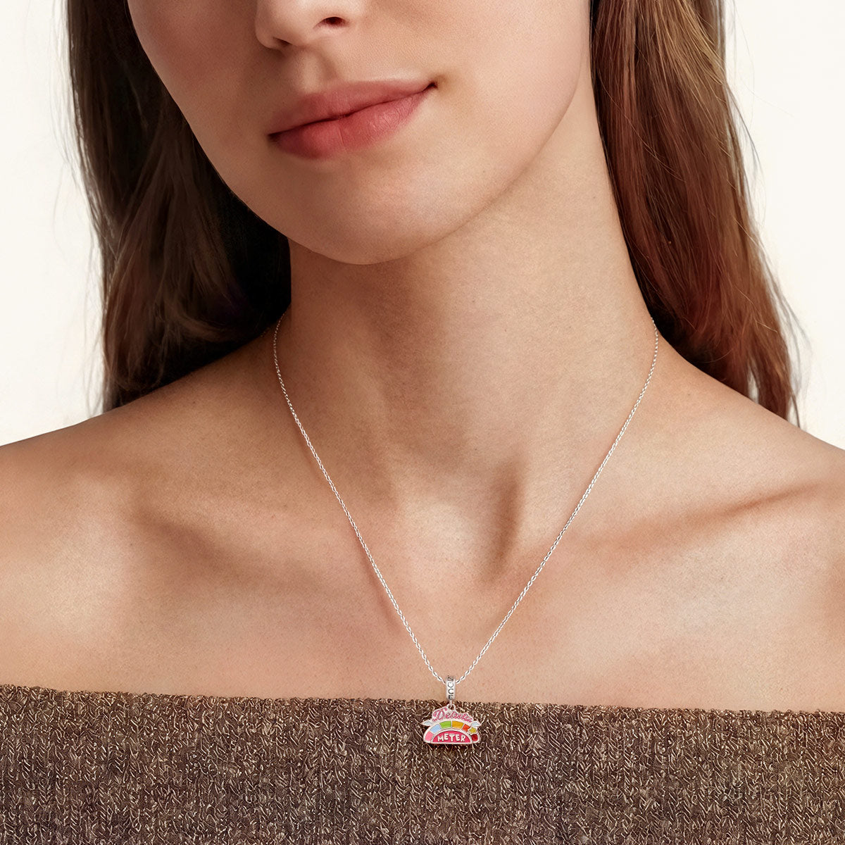 Gnoce  Delulu Meter Charm Platinum-plated Silver Blend